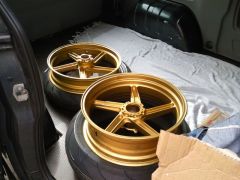 Wheels are ready for powder coating