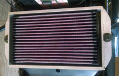 Daytona K&N air filter in custom made frame